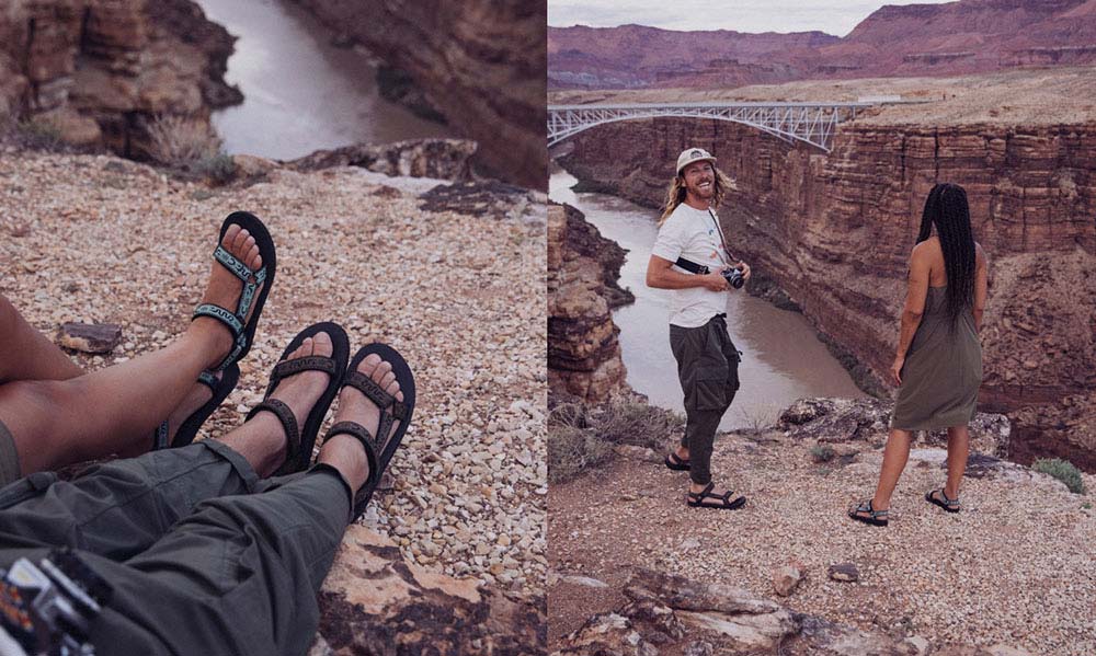 Teva original sandals black on sale